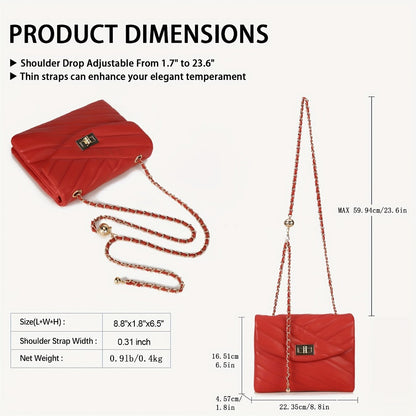 Crossbody Bag for Women – PU Leather, Quilted, for Travel & Everyday Use – detail view 16