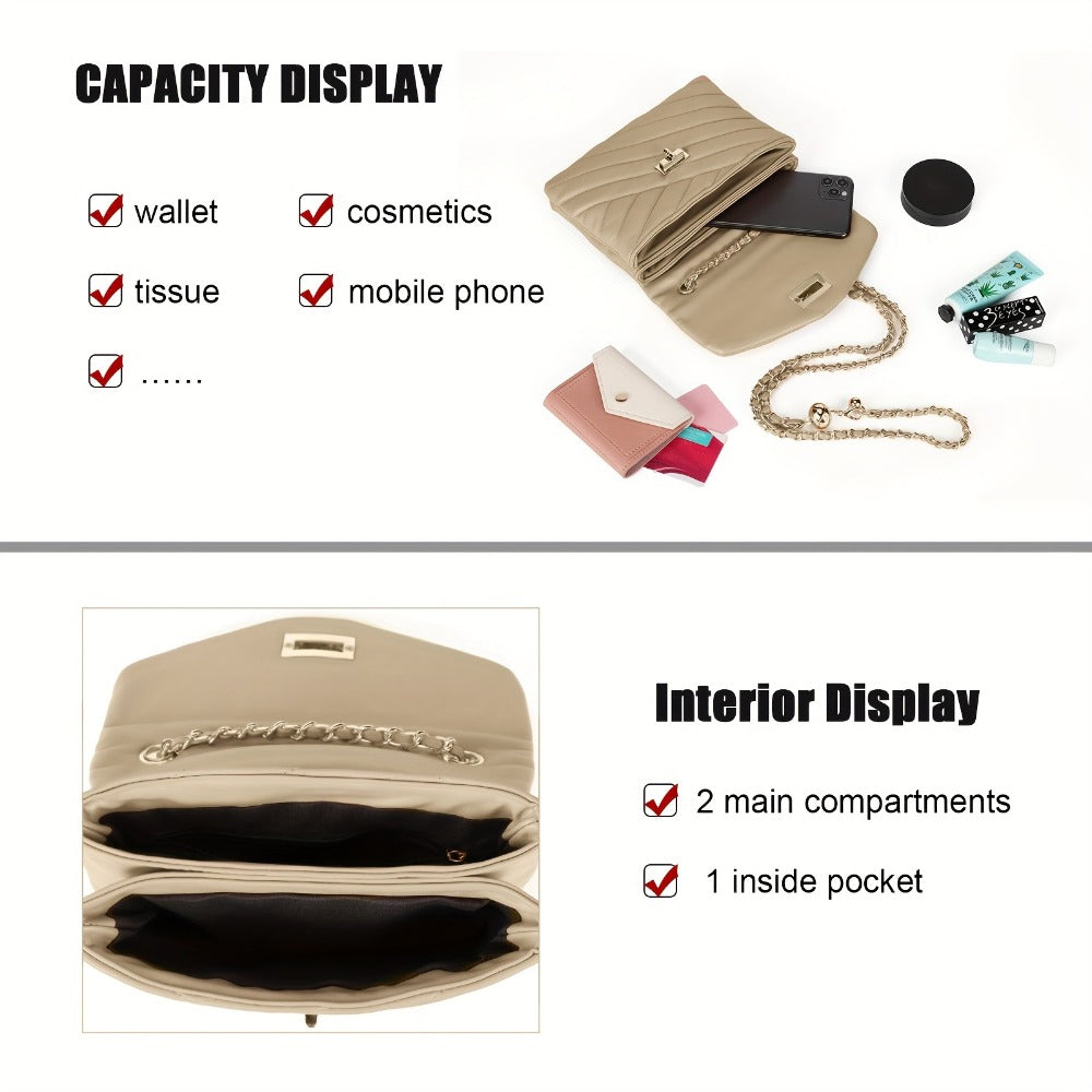 Crossbody Bag for Women – PU Leather, Quilted, for Travel & Everyday Use – detail view 22