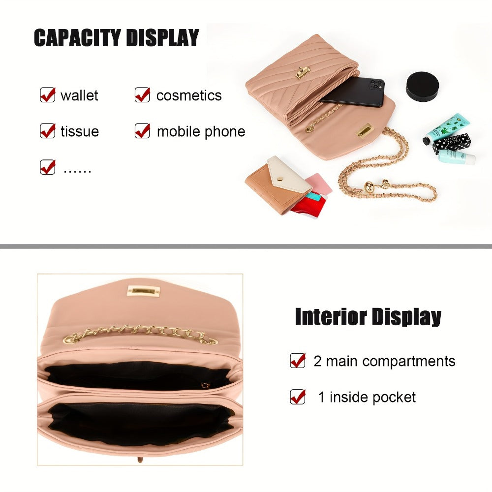 Crossbody Bag for Women – PU Leather, Quilted, for Travel & Everyday Use – detail view 27