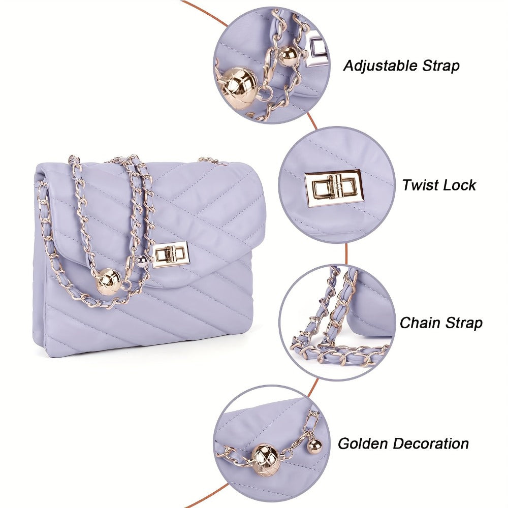Crossbody Bag for Women – PU Leather, Quilted, for Travel & Everyday Use – detail view 34
