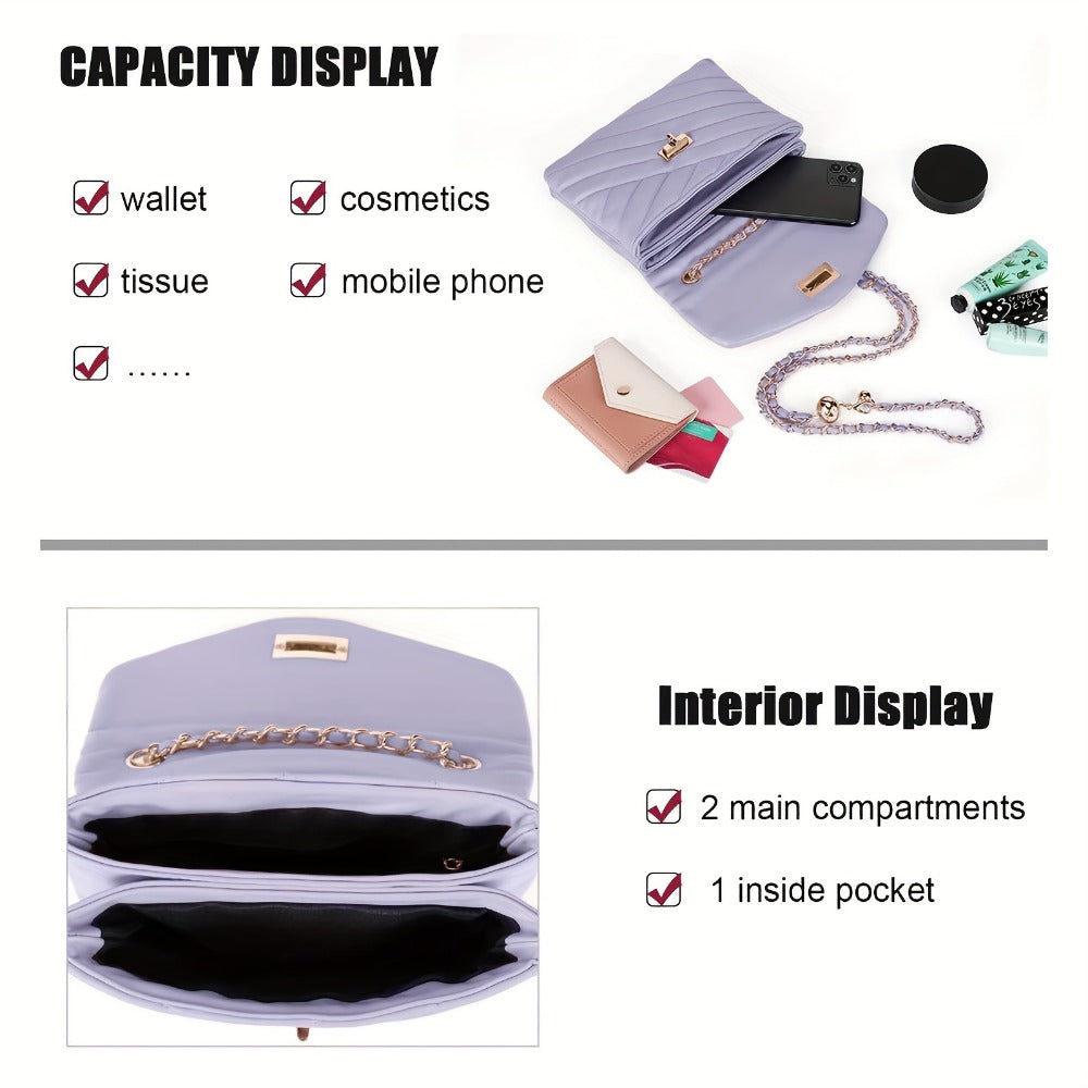 Crossbody Bag for Women – PU Leather, Quilted, for Travel & Everyday Use – detail view 36