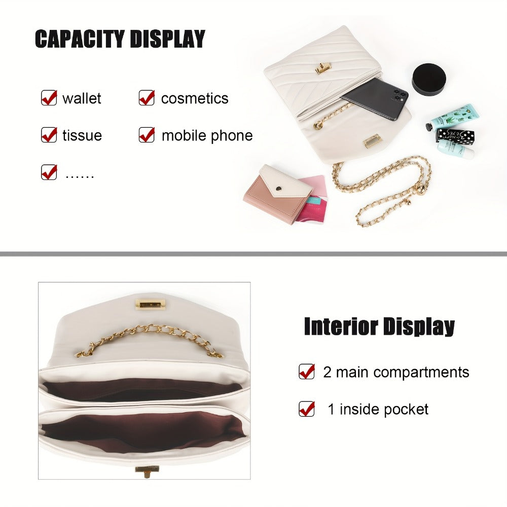 Crossbody Bag for Women – PU Leather, Quilted, for Travel & Everyday Use – detail view 5