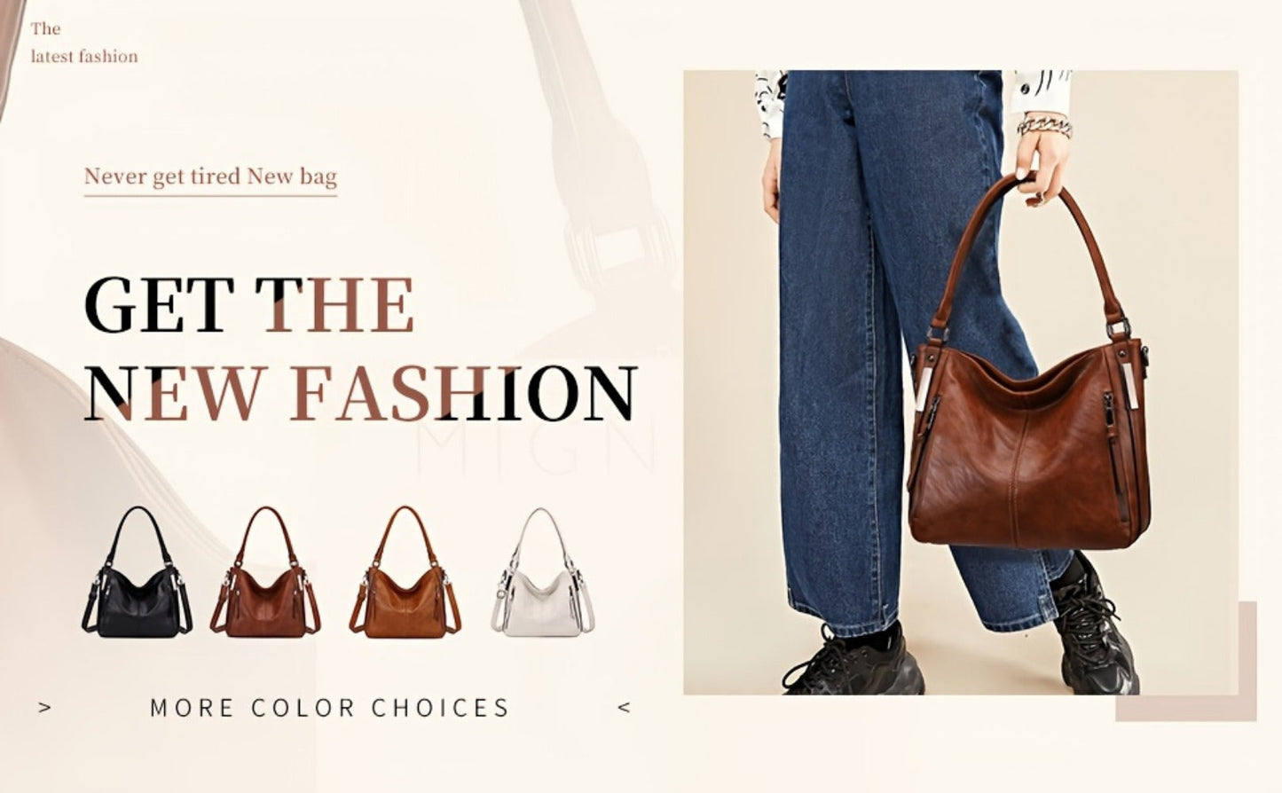 Crossbody Bag for Women – PU Leather, Adjustable Strap, for Travel & Work – detail view 17