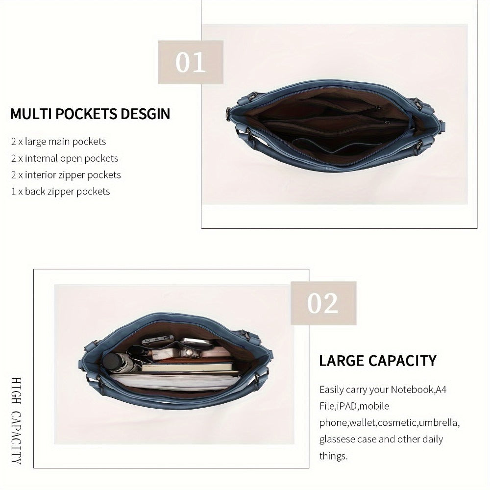 Crossbody Bag for Women – PU Leather, Adjustable Strap, for Travel & Work – detail view 7