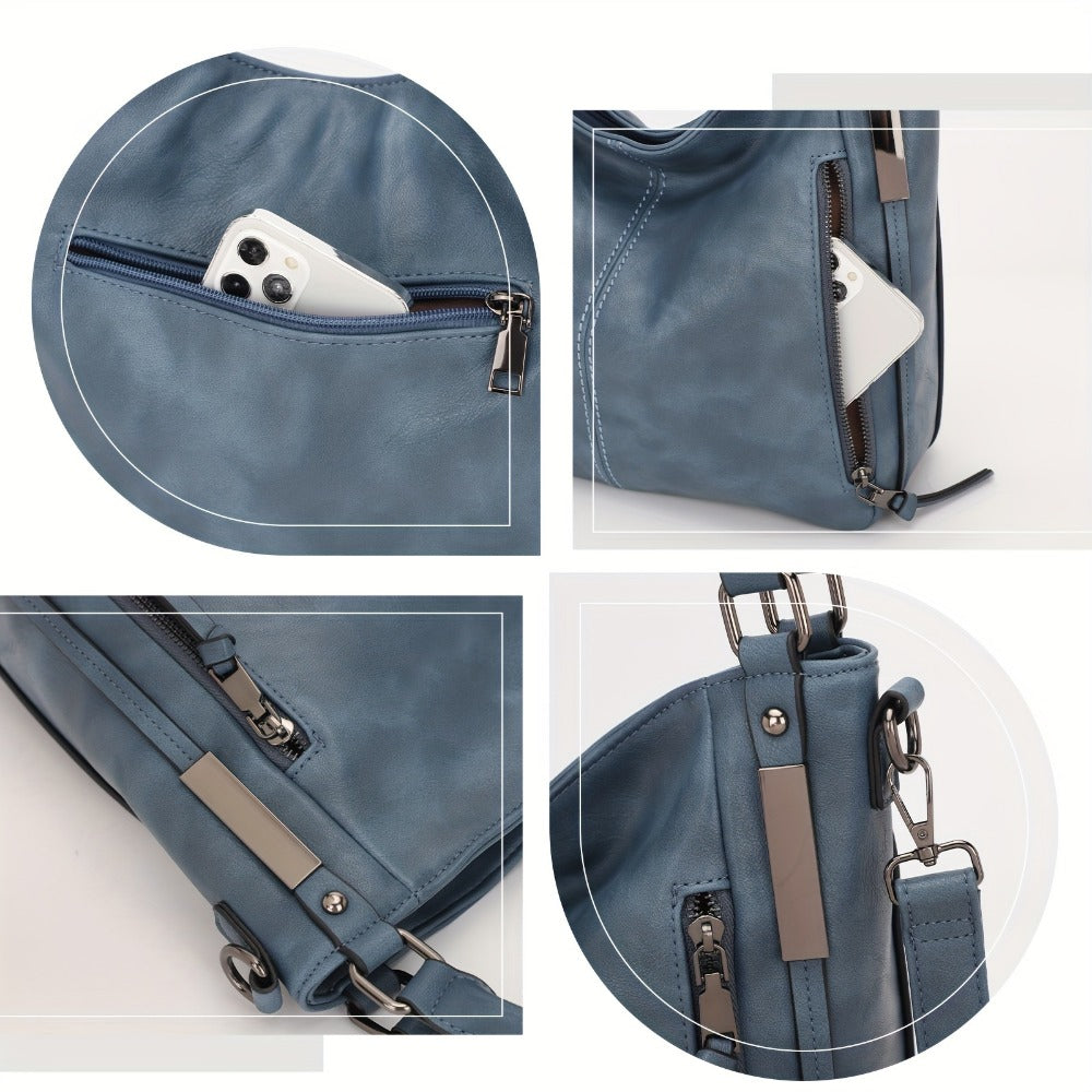 Crossbody Bag for Women – PU Leather, Adjustable Strap, for Travel & Work – detail view 9