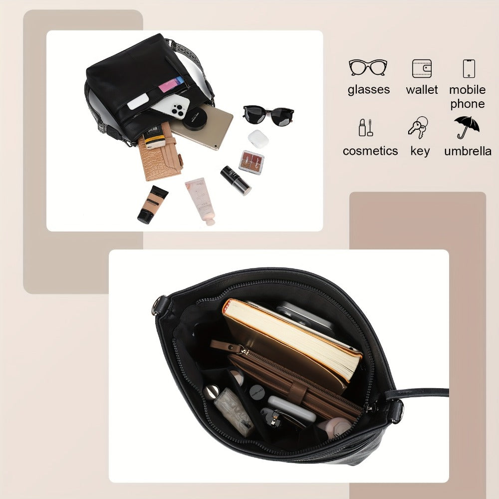 Crossbody Bag for Women – PU Leather, Large Capacity, for Travel & Work – detail view 22
