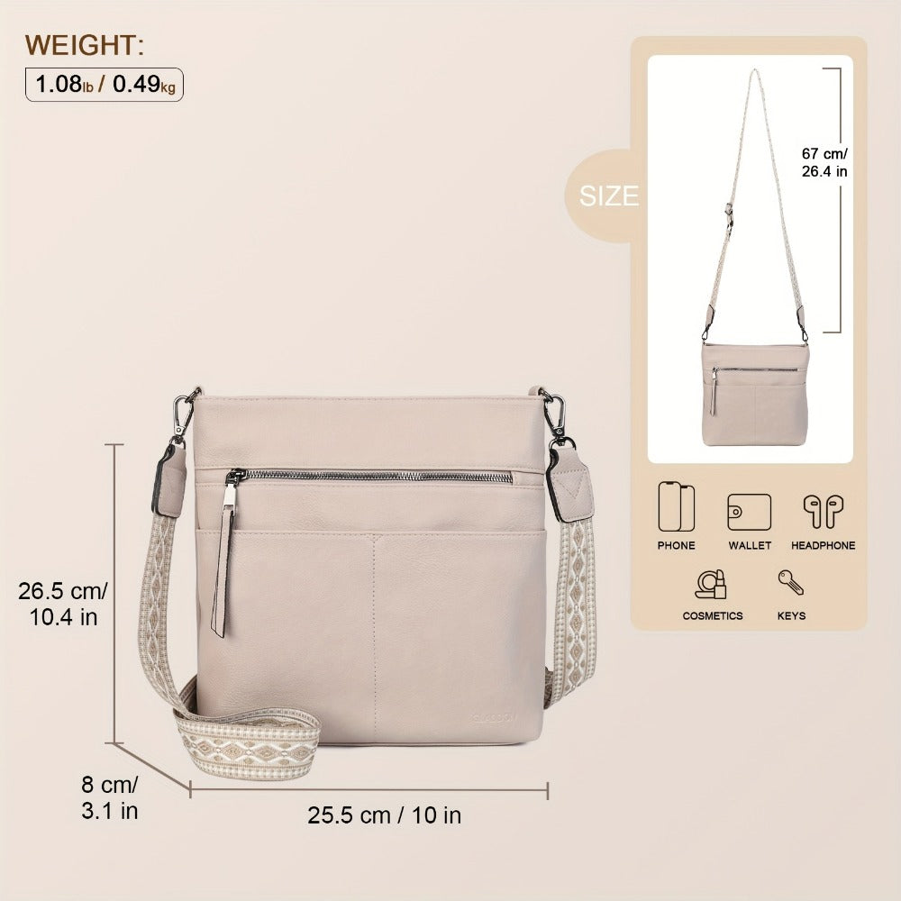 Crossbody Bag for Women – PU Leather, Large Capacity, for Travel & Work – detail view 9