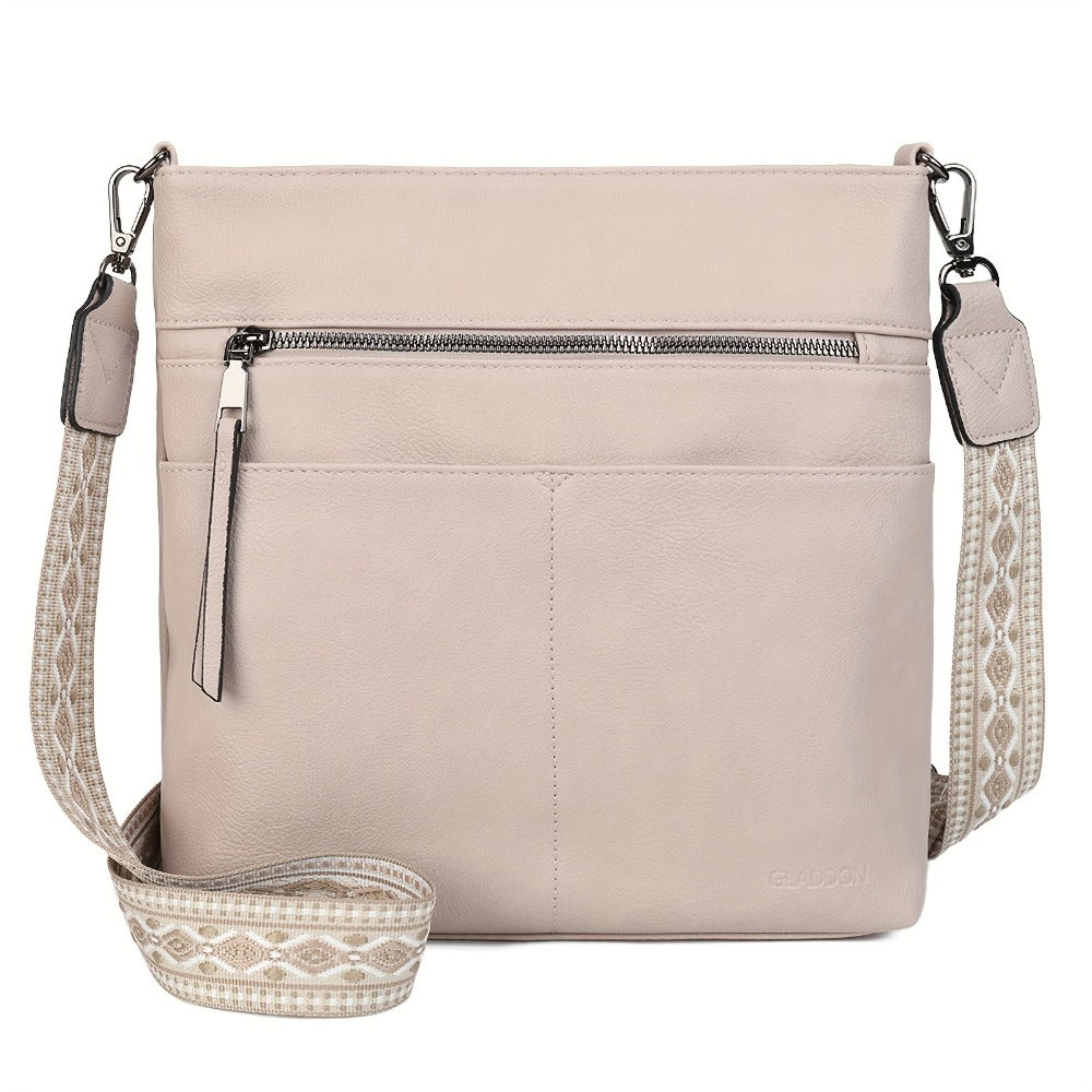 Crossbody Bag for Women – PU Leather, Large Capacity, for Travel & Work – front view