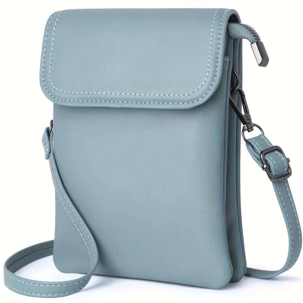 Crossbody Bag for Women – PU Leather, Adjustable Strap, Mini, for Travel – front view