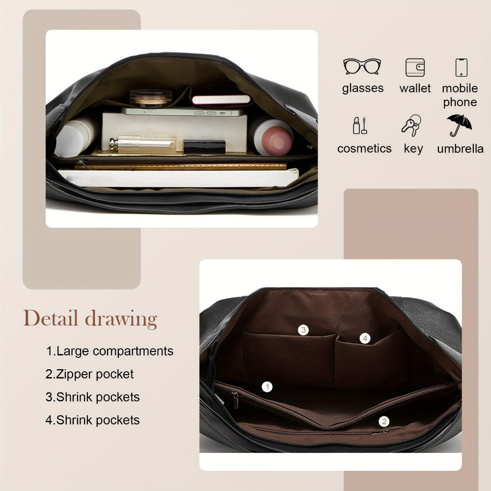 Crossbody Bag for Women – 5 Colors, PU Leather, Large Capacity, Adjustable Strap – detail view 8