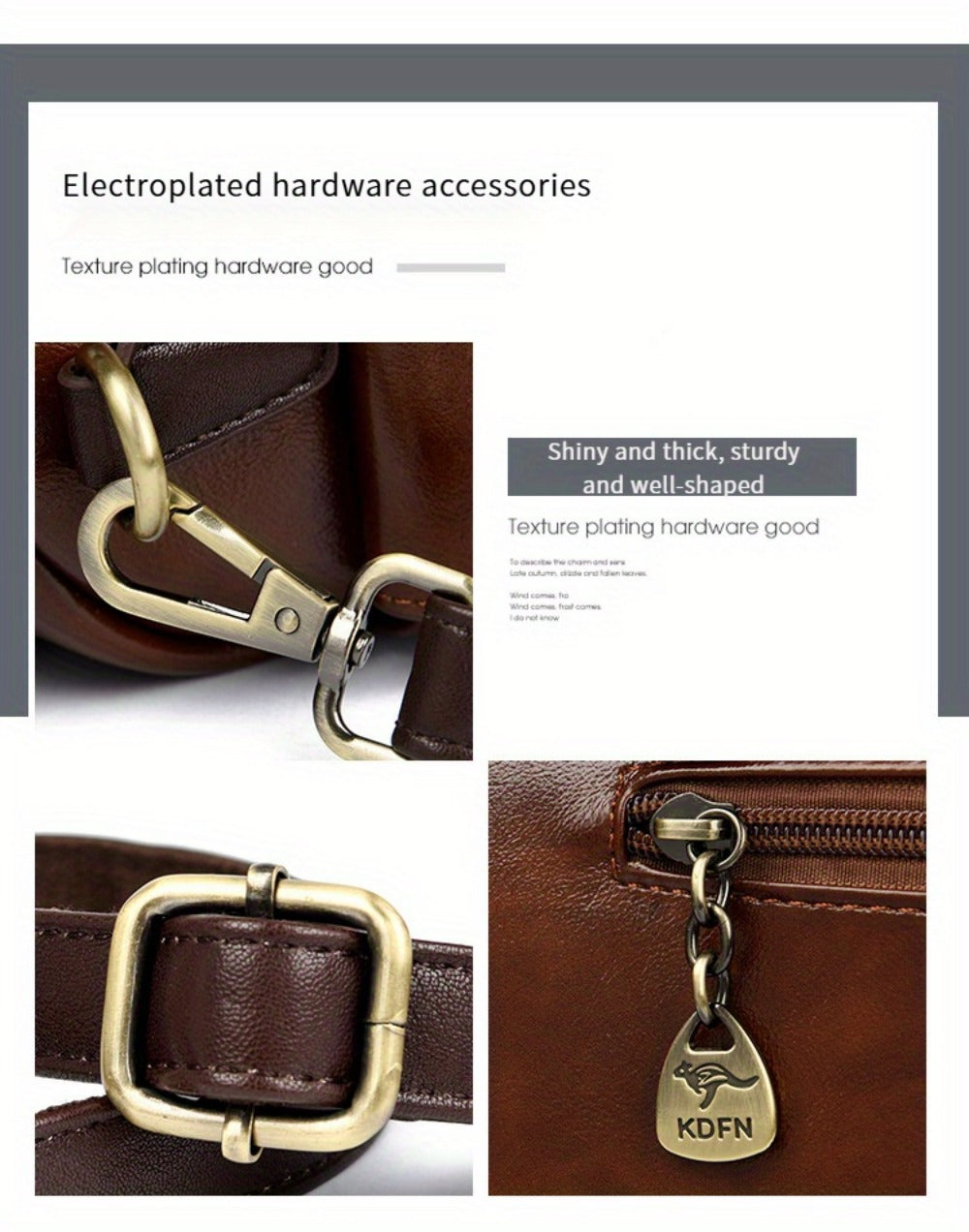 Crossbody Bag for Women – PU Leather, Large Capacity, Multi-Pocket, for Travel & – detail view 19