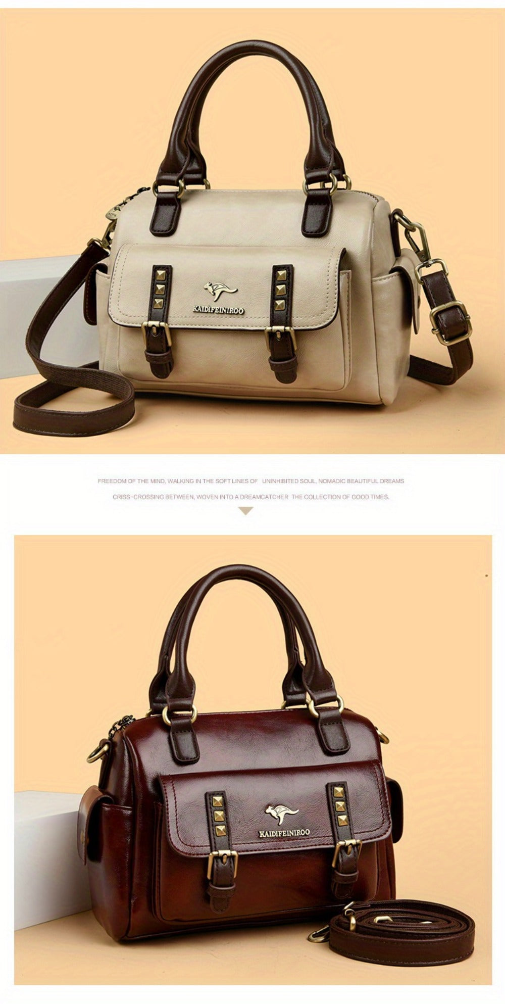 Crossbody Bag for Women – PU Leather, Large Capacity, Multi-Pocket, for Travel & – detail view 27