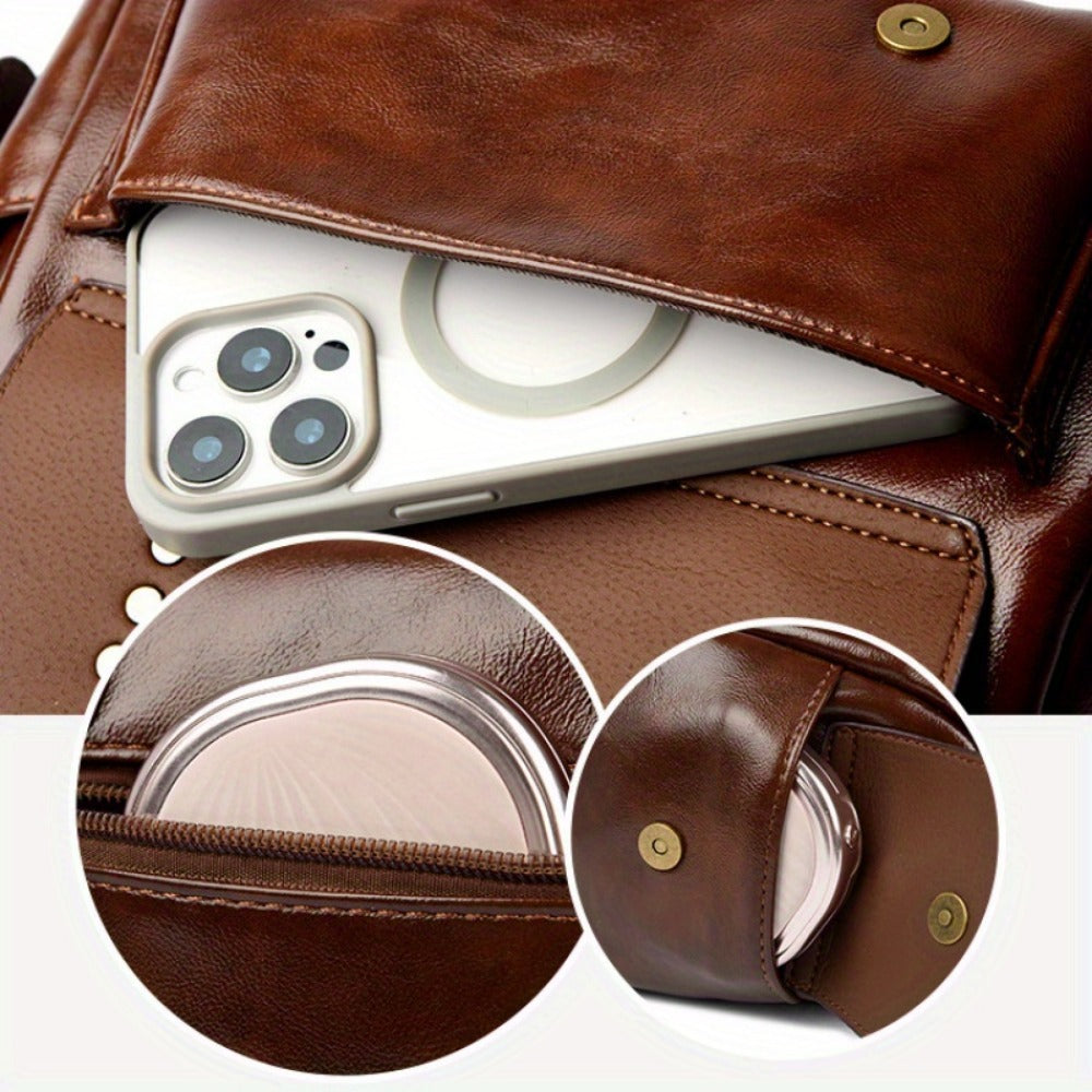 Crossbody Bag for Women – PU Leather, Large Capacity, Multi-Pocket, for Travel & – detail view 11