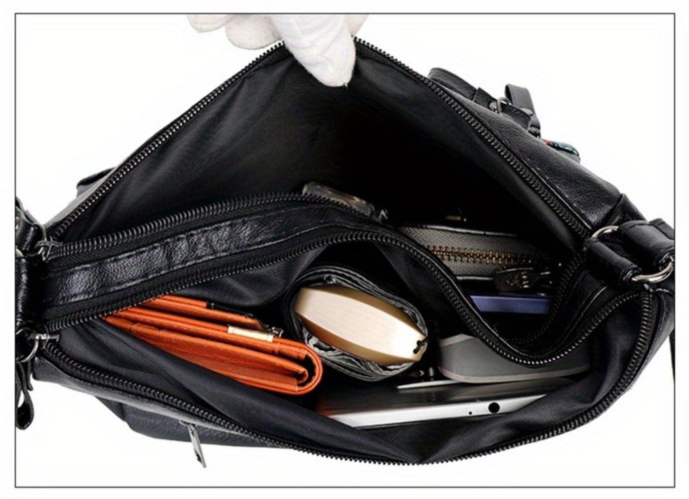 Crossbody Bag for Women – PU Leather, Lightweight, for Travel & Work – detail view 16