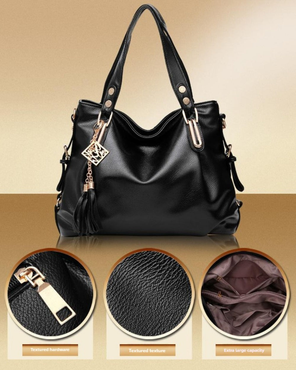 Crossbody Bag for Women – PU Leather, Multi-Pocket, for Work – detail view 17