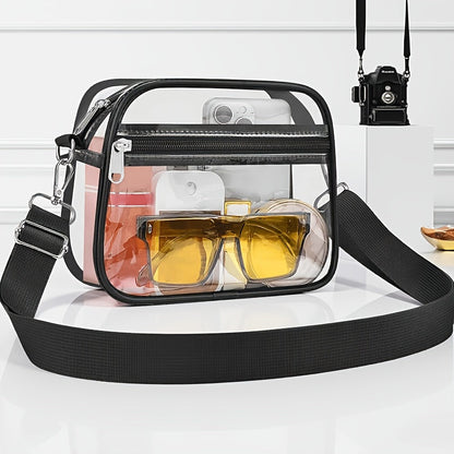Crossbody Bag – PVC, Clear, Transparent, Adjustable Strap – detail view 11