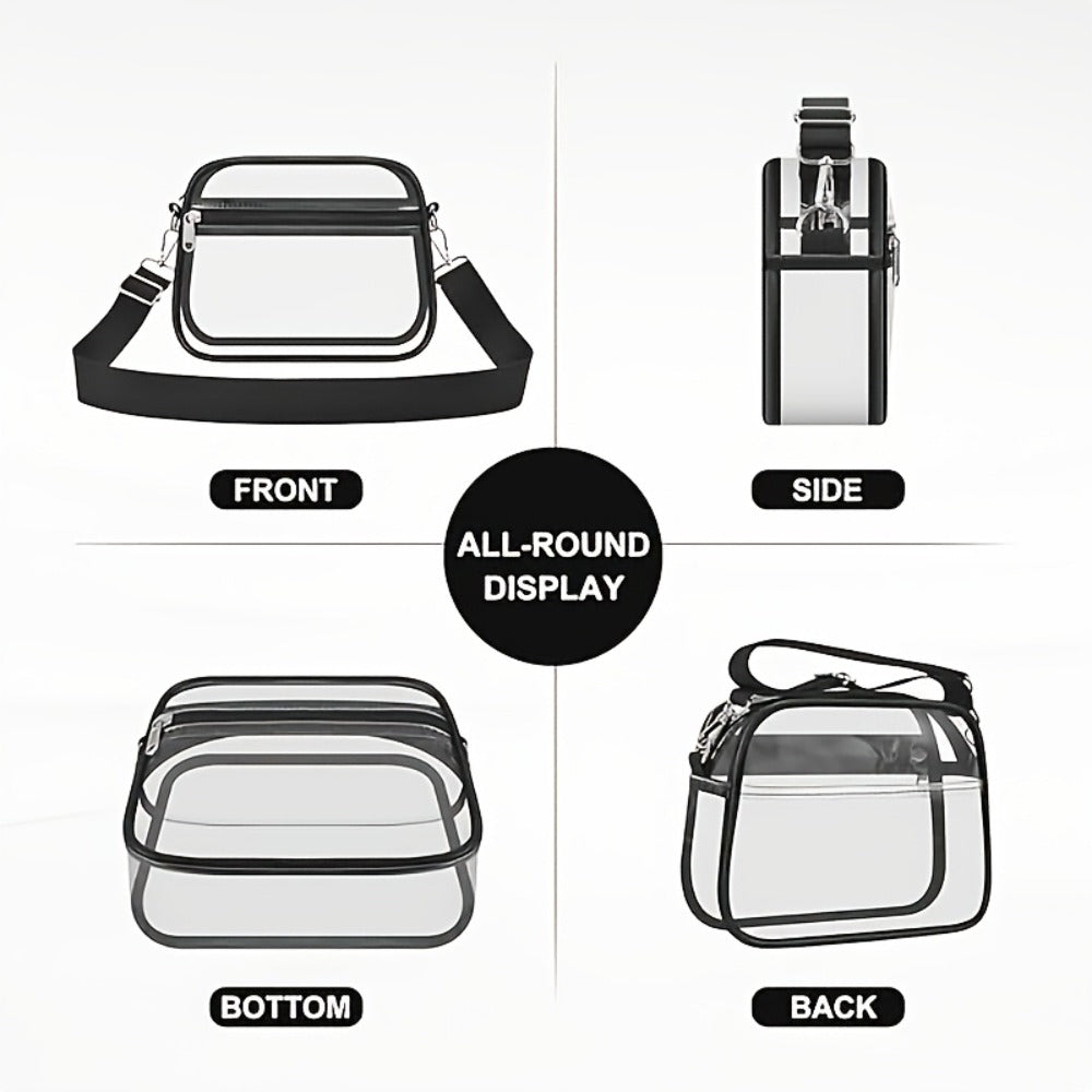 Crossbody Bag – PVC, Clear, Transparent, Adjustable Strap – detail view 6