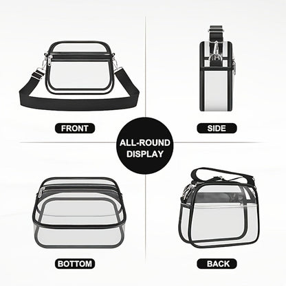 Crossbody Bag – PVC, Clear, Transparent, Adjustable Strap – detail view 6