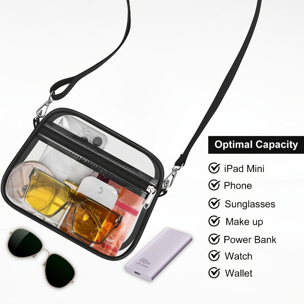 Crossbody Bag for Women – PVC, Clear, Transparent, Adjustable Strap – detail view 11
