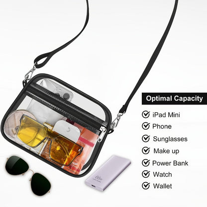Crossbody Bag for Women – PVC, Clear, Transparent, Adjustable Strap – detail view 11
