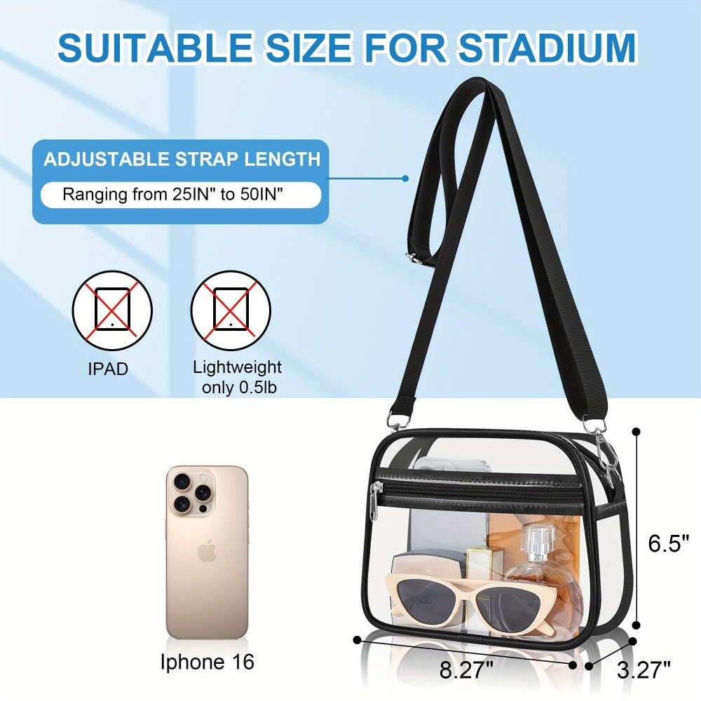 Crossbody Bag for Women – PVC, Clear, Transparent, Adjustable Strap – detail view 5