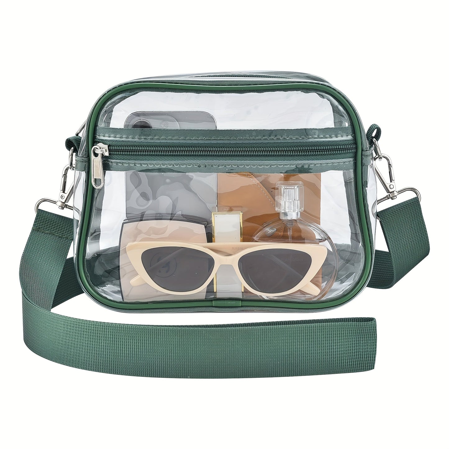 Crossbody Bag for Women – PVC, Clear, Transparent, Adjustable Strap – detail view 27