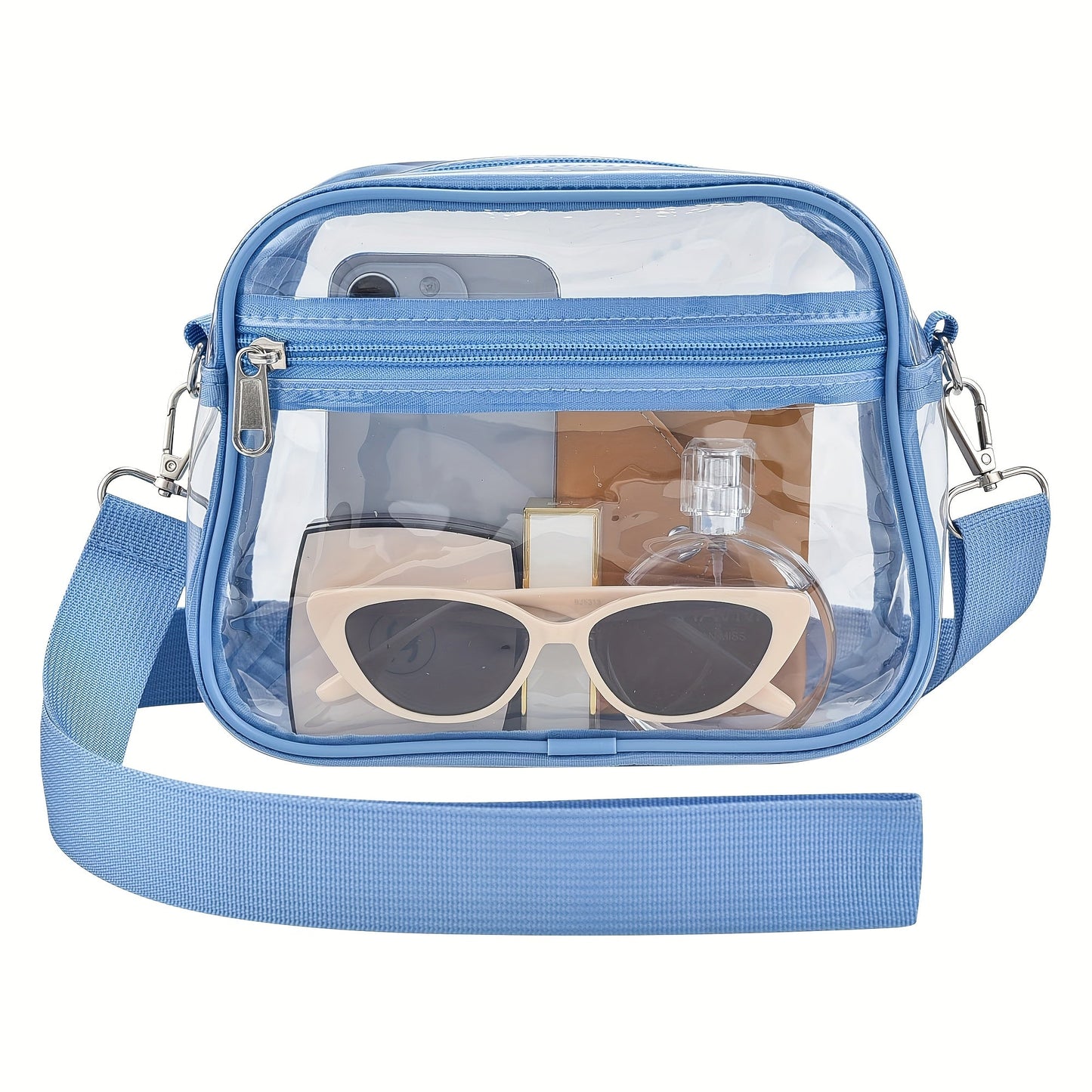 Crossbody Bag for Women – PVC, Clear, Transparent, Adjustable Strap – detail view 29