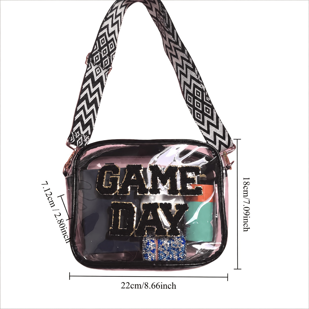 Crossbody Bag for Women – 7 Colors, PVC, Clear, Transparent – detail view 20
