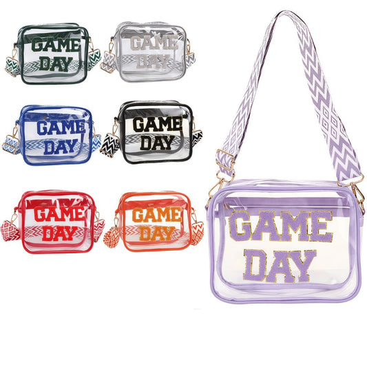 Crossbody Bag for Women – 7 Colors, PVC, Clear, Transparent – front view