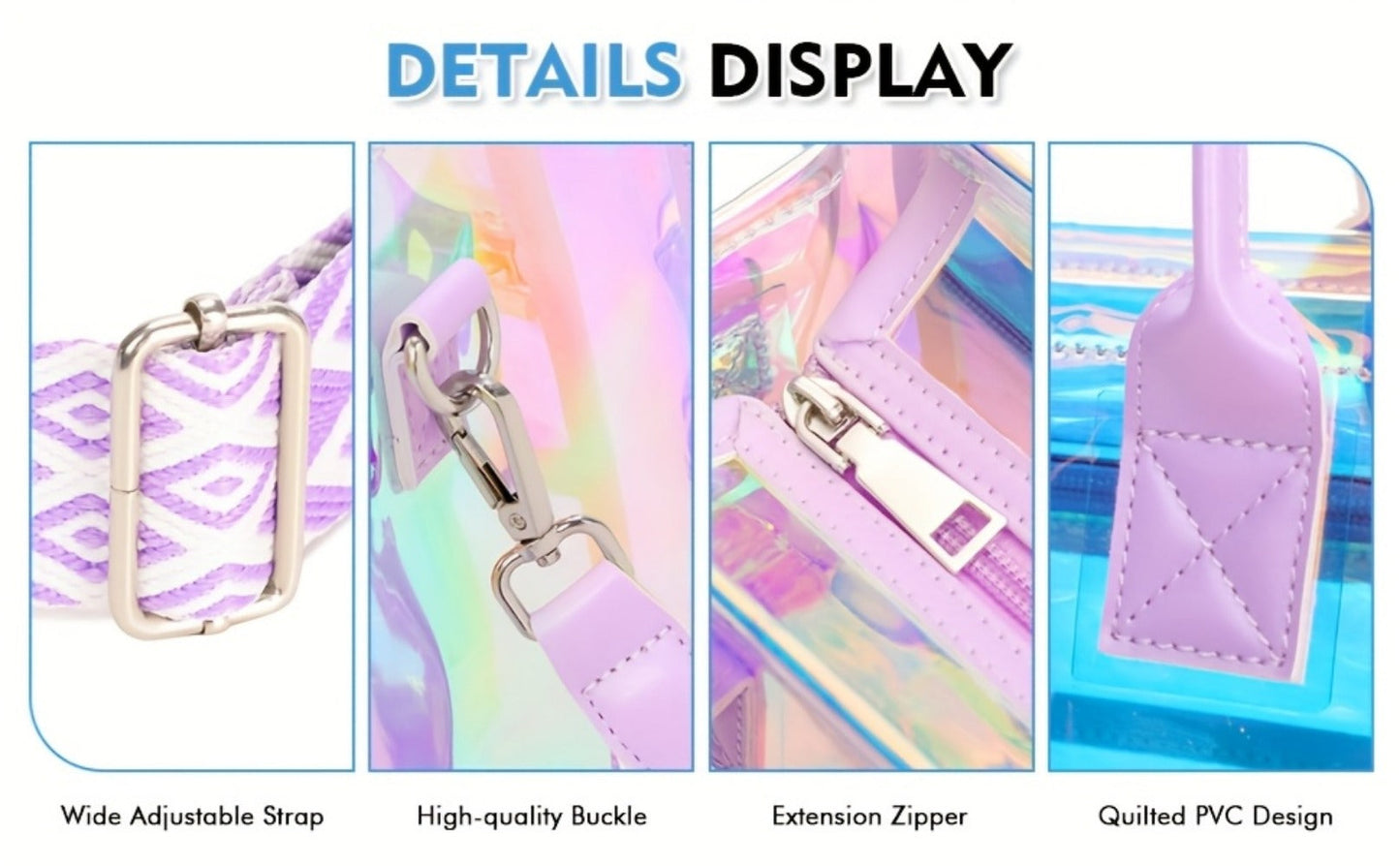 Crossbody Bag for Women – PVC, Clear, for Travel & Everyday Use – detail view 13