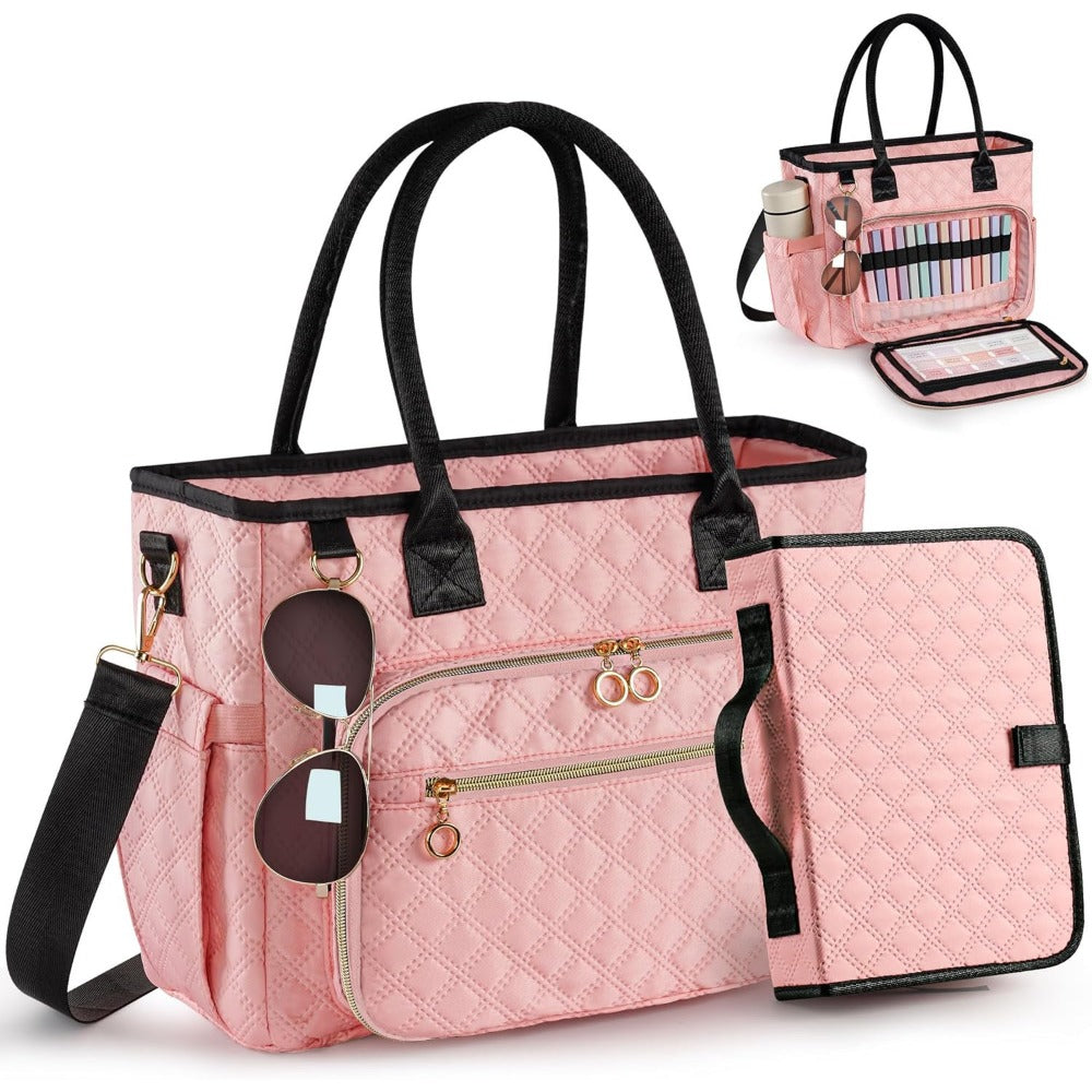 Crossbody Bag for Women – Quilted, Quilted Bible Large Church Strap – front view
