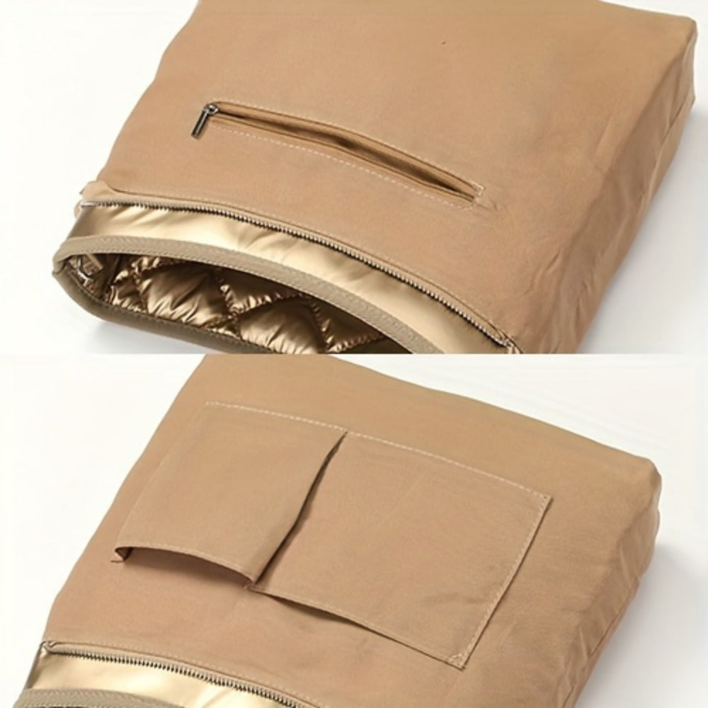 Crossbody Bag for Women – Quilted, Quilted Puffer Zipper Fashion Metallic – detail view 18