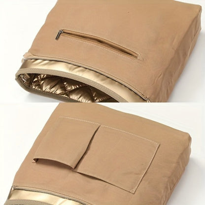 Crossbody Bag for Women – Quilted, Quilted Puffer Zipper Fashion Metallic – detail view 18