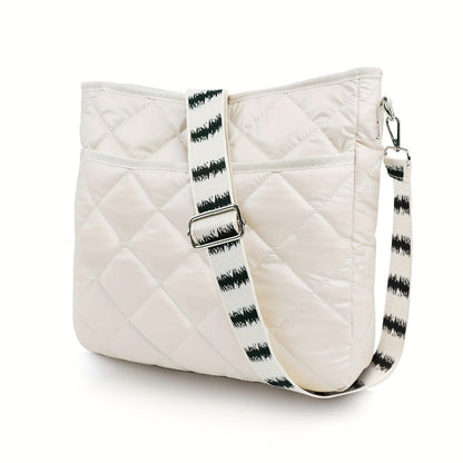 Crossbody Bag for Women – Quilted, Quilted Puffer Zipper Fashion Metallic – detail view 5