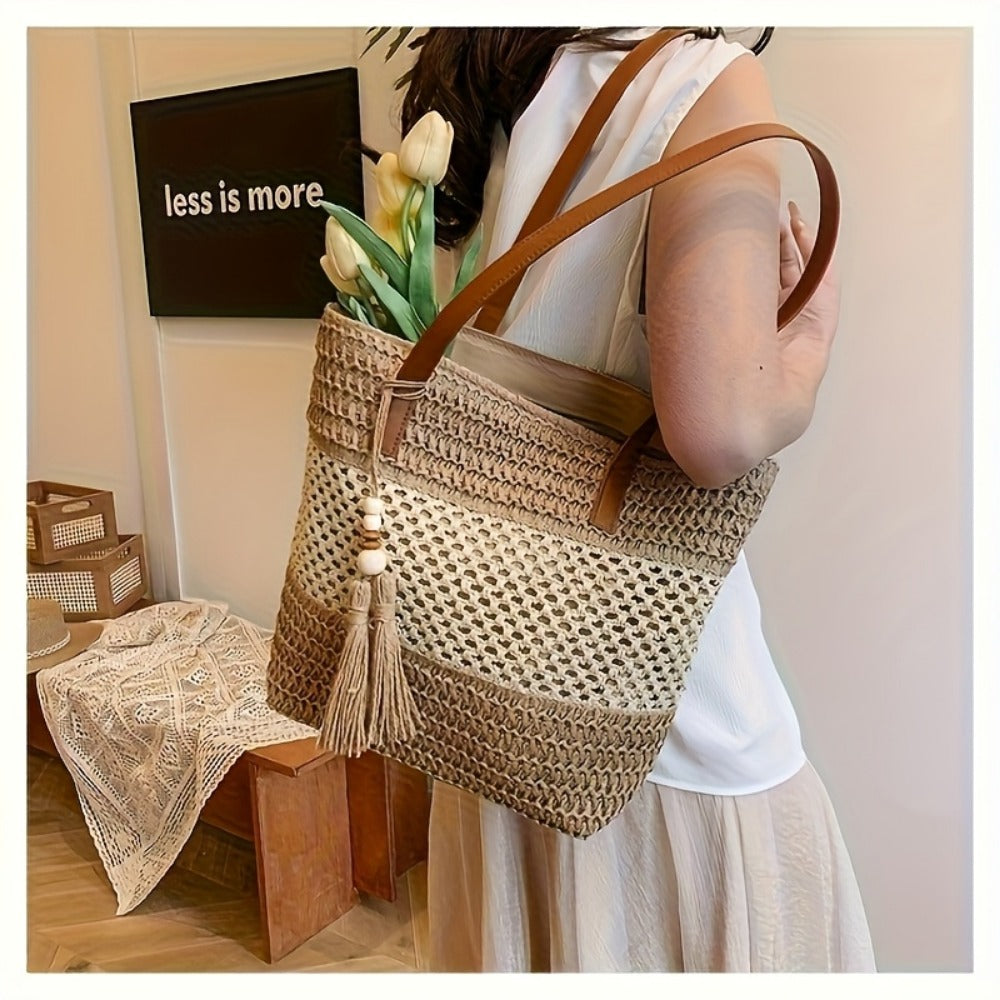 Crossbody Bag for Women – Straw, for Travel & Everyday Use – detail view 5