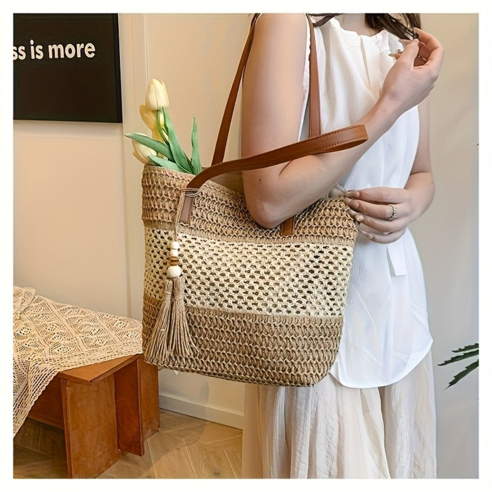 Crossbody Bag for Women – Straw, for Travel & Everyday Use – detail view 7