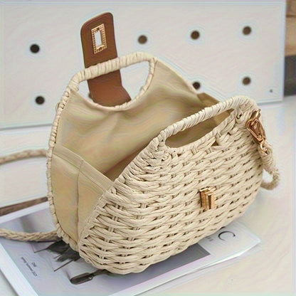 Crossbody Bag for Women – Straw, Polyester, Lightweight, for Travel & Everyday Use – detail view 10