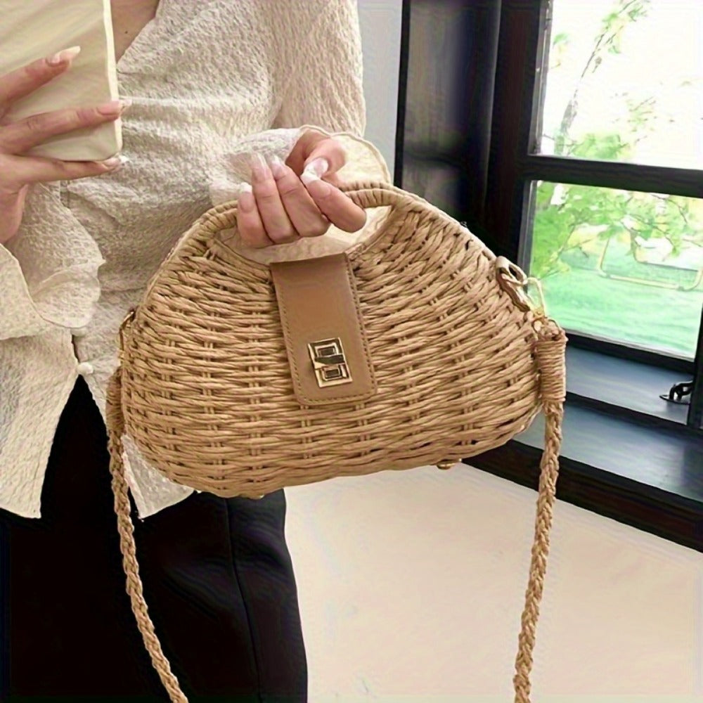 Crossbody Bag for Women – Straw, Polyester, Lightweight, for Travel & Everyday Use – detail view 2