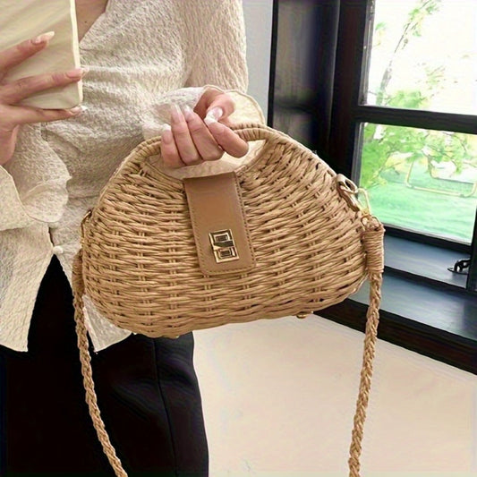 Crossbody Bag for Women – Straw, Polyester, Lightweight, for Travel & Everyday Use – detail view 2