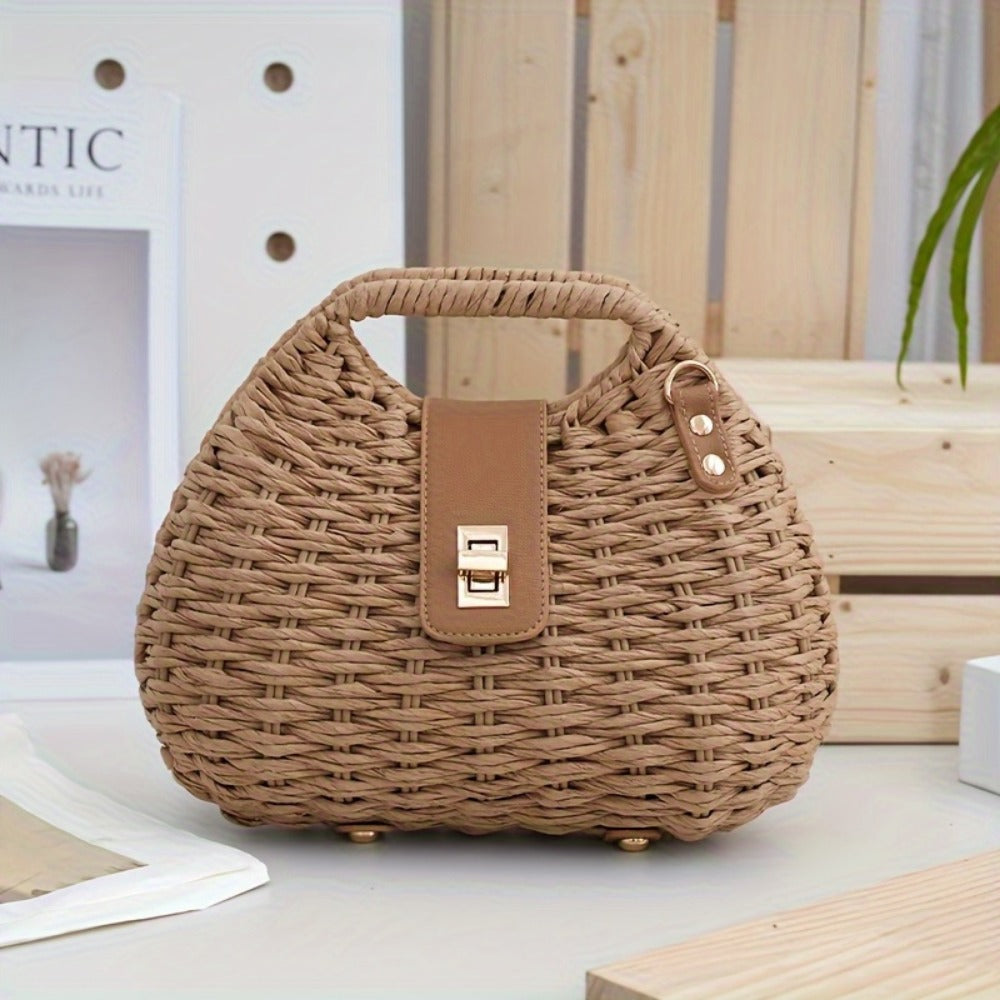 Crossbody Bag for Women – Straw, Polyester, Lightweight, for Travel & Everyday Use – detail view 3
