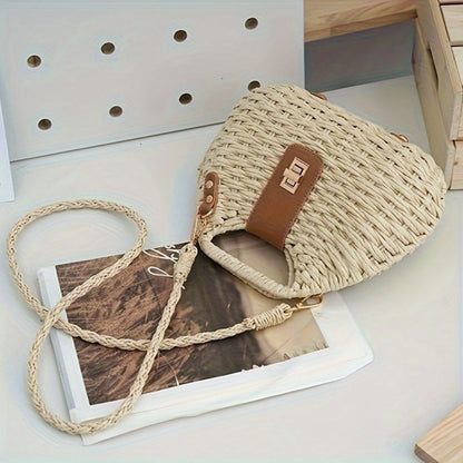 Crossbody Bag for Women – Straw, Polyester, Lightweight, for Travel & Everyday Use – detail view 4