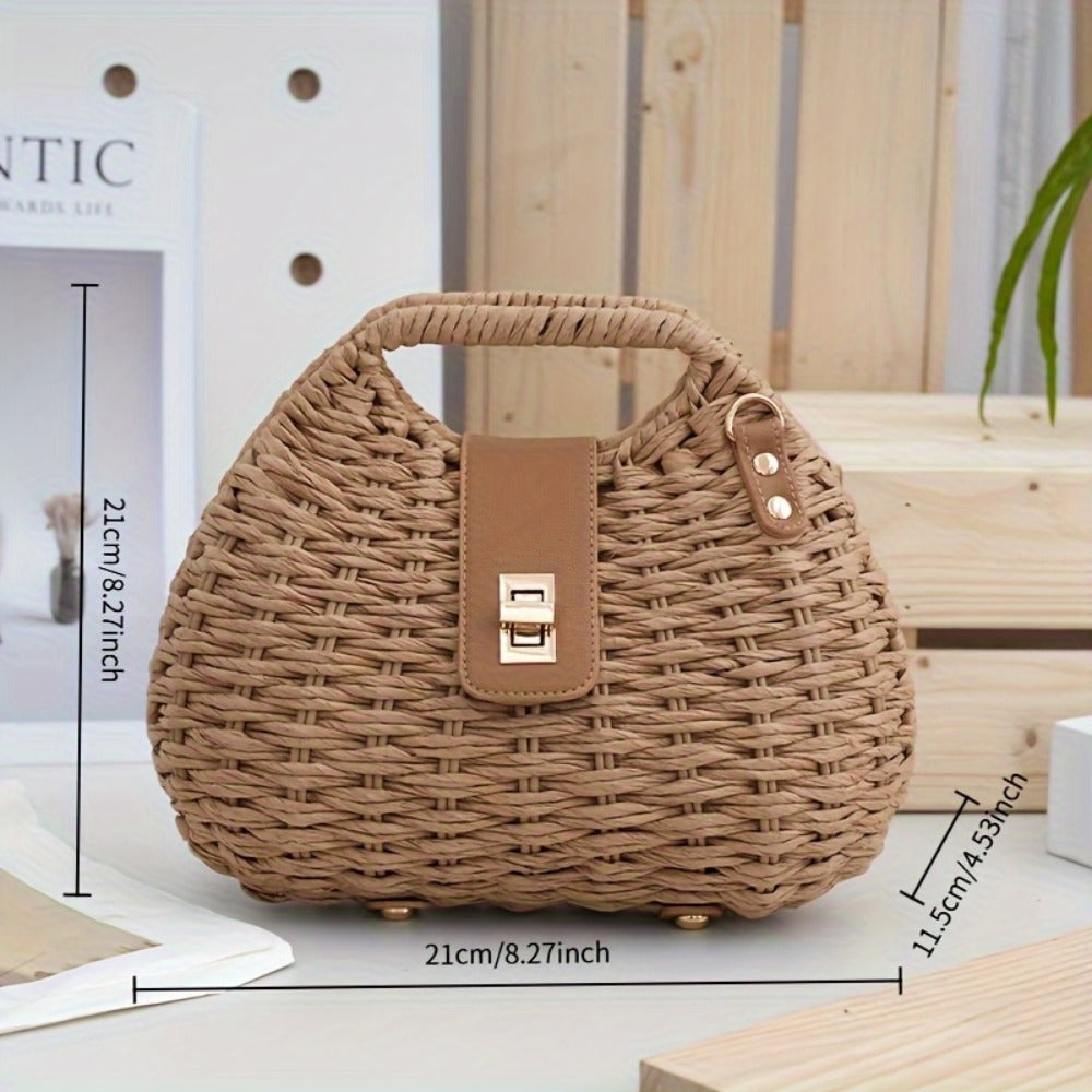 Crossbody Bag for Women – Straw, Polyester, Lightweight, for Travel & Everyday Use – detail view 8