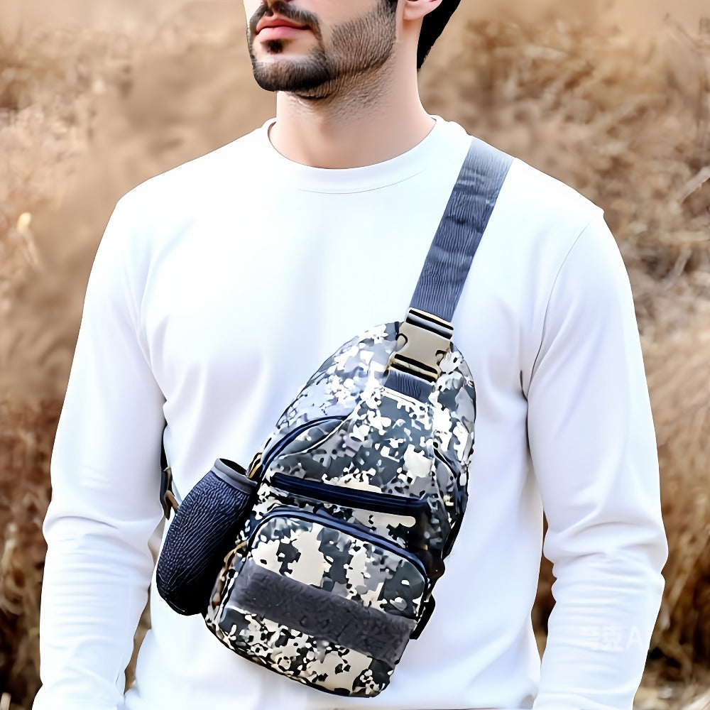 Crossbody Bag for Women – Tactical Camouflage Oxford Cloth Charging – detail view 5