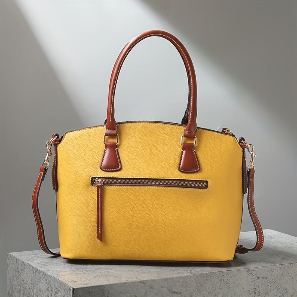 Crossbody Bag for Women – Textured Satchel Vintage Western Colorblock – detail view 14