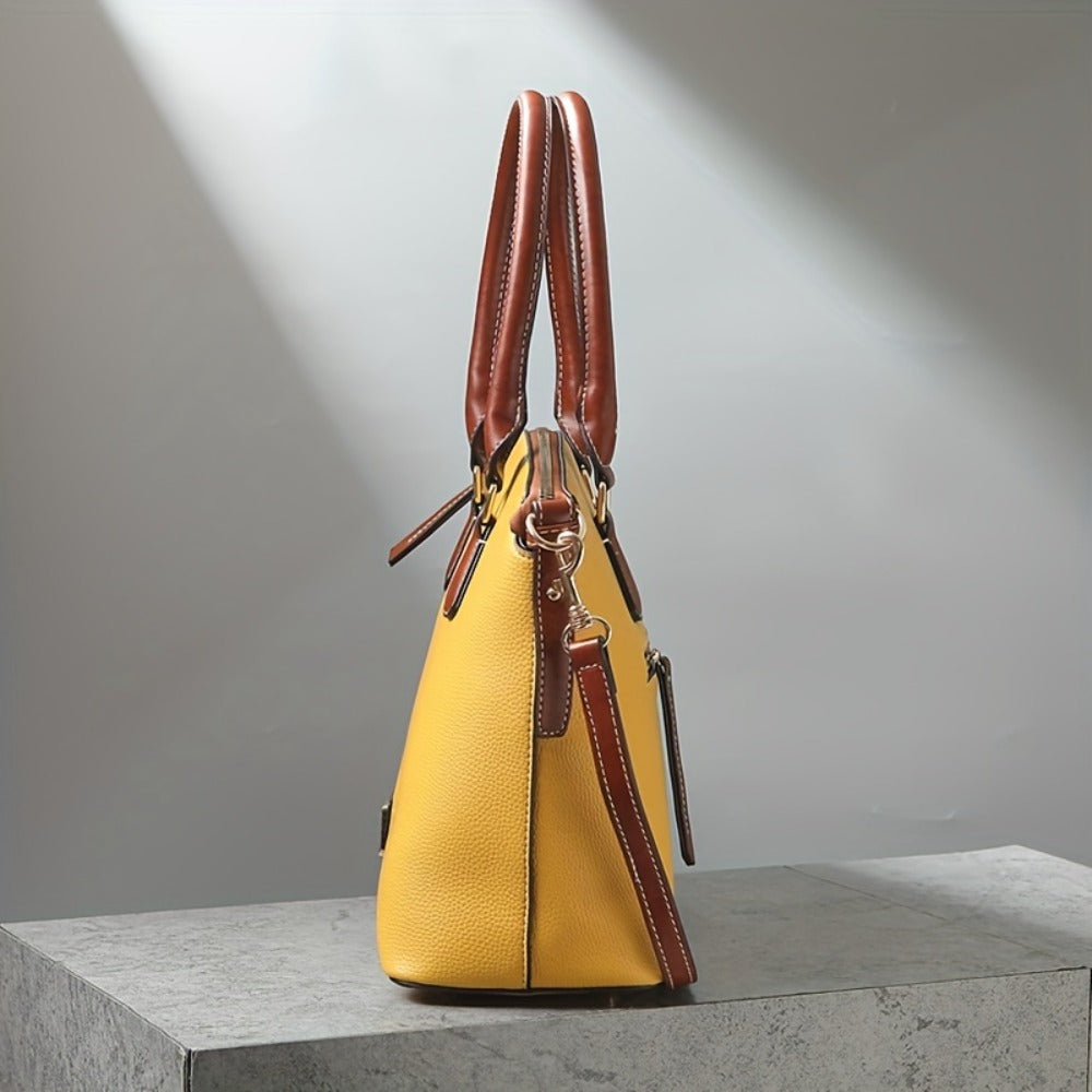 Crossbody Bag for Women – Textured Satchel Vintage Western Colorblock – detail view 15