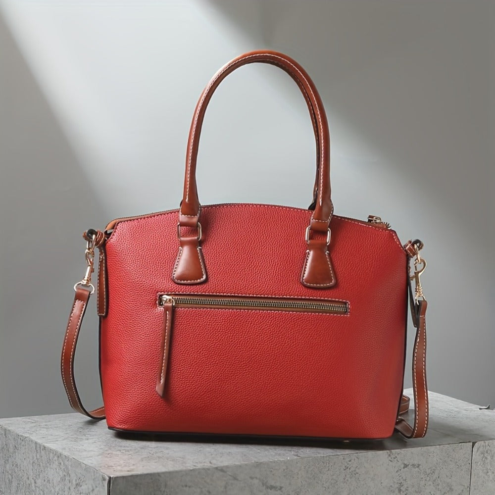 Crossbody Bag for Women – Textured Satchel Vintage Western Colorblock – detail view 17