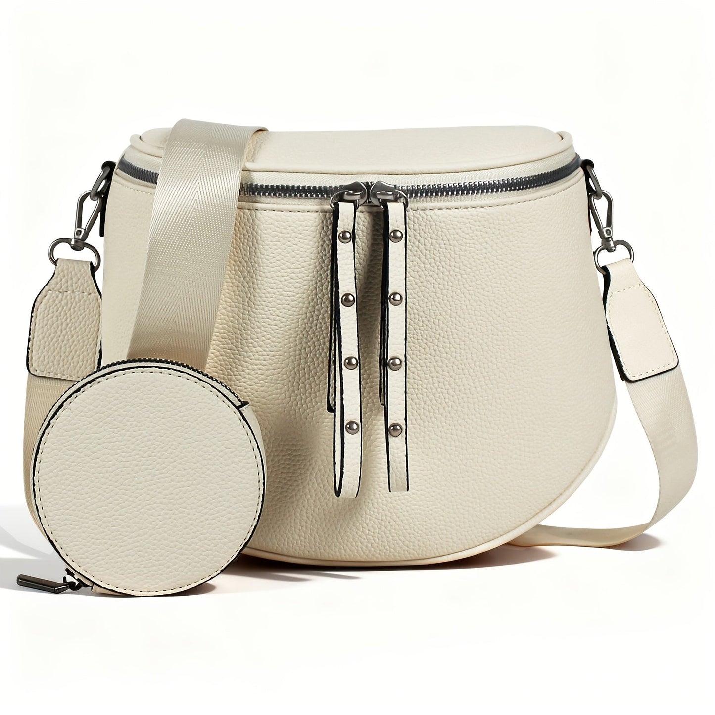 Crossbody Bag for Women – for Travel & Everyday Use, Detachable Strap Plaid Multi – alternate view