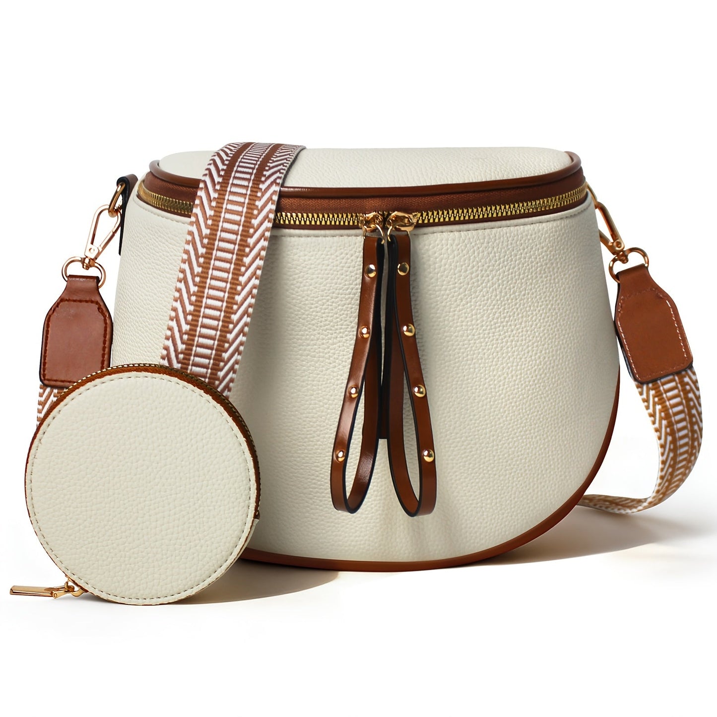 Crossbody Bag for Women – for Travel & Everyday Use, Detachable Strap Plaid Multi – detail view 3