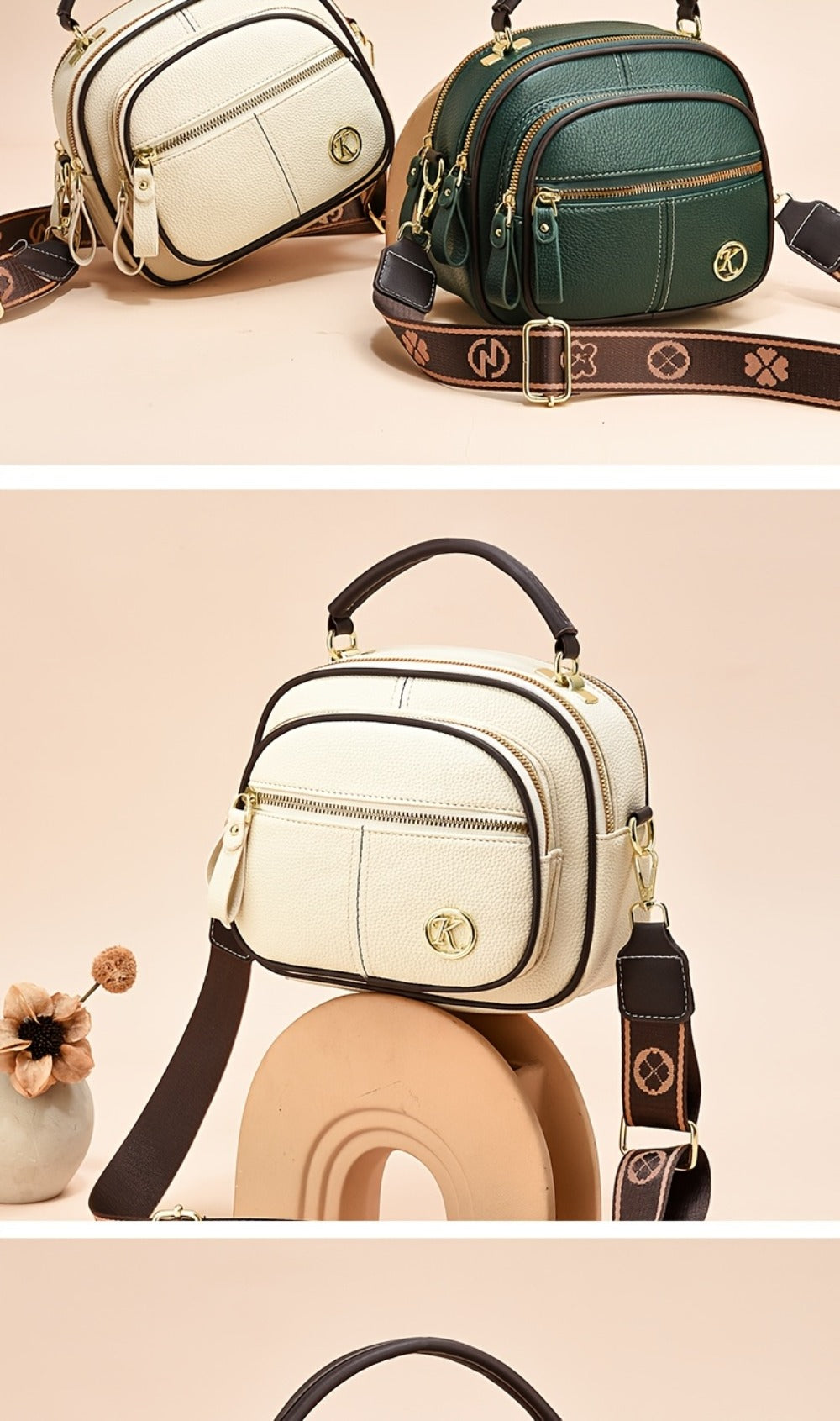 Crossbody Bag for Women – for Travel & Everyday Use, Square Multifunctional Handheld – detail view 6