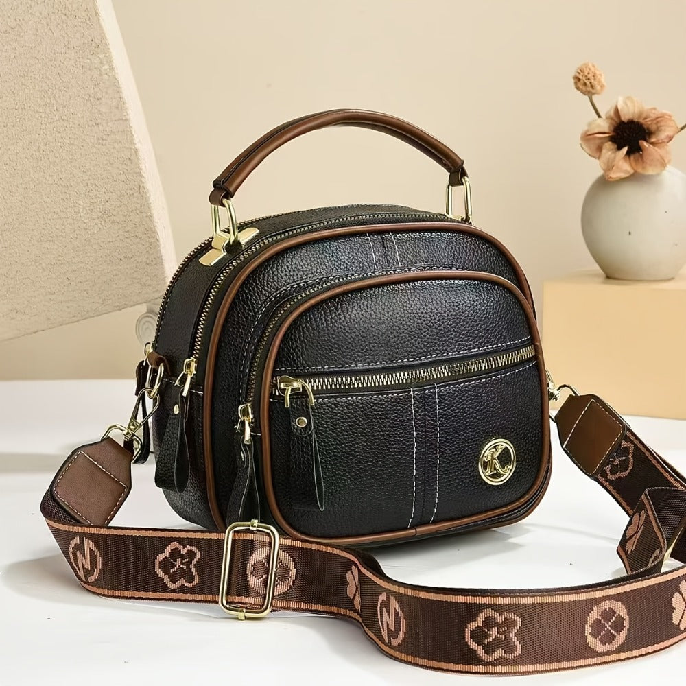 Crossbody Bag for Women – for Travel & Everyday Use, Square Multifunctional Handheld – front view